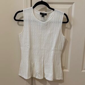 White Sleeveless Top by Ann Taylor